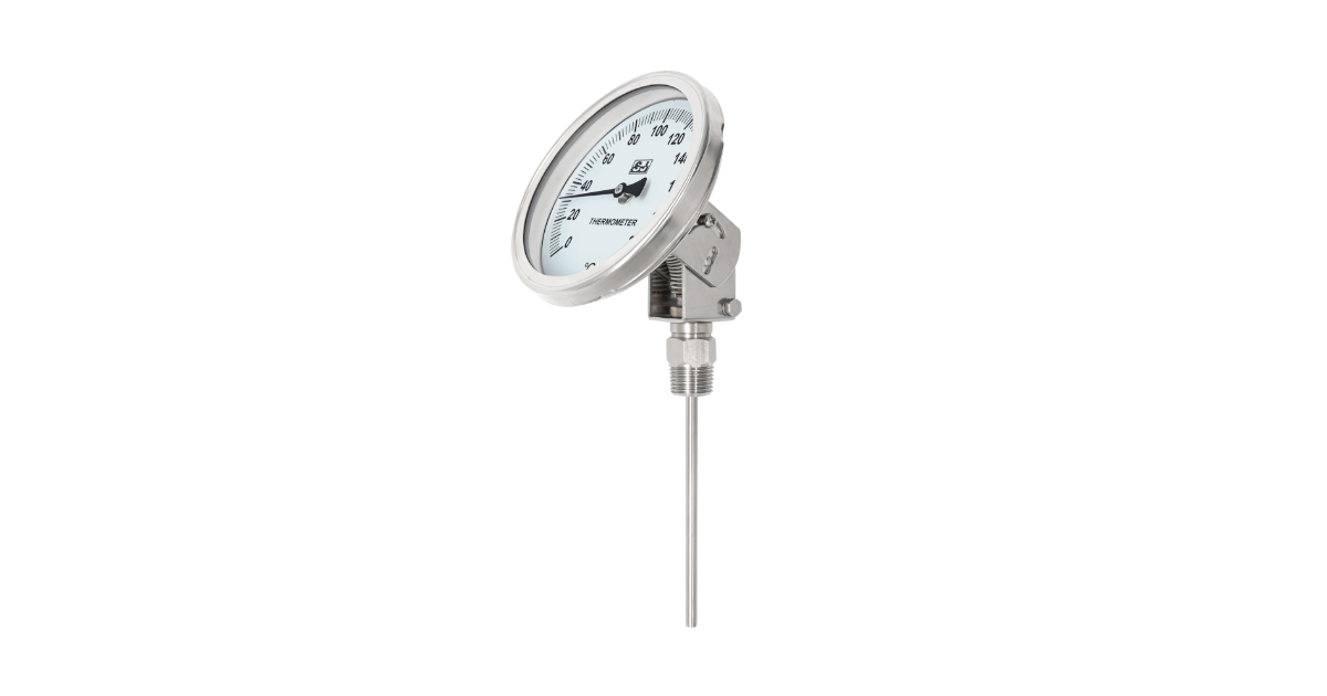 Adjustable Angle Sanitary Bimetal Thermometer | SJ Gauge