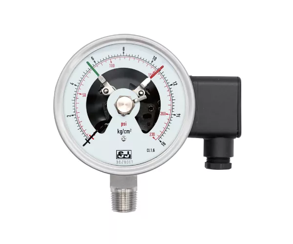 Switch Contact Pressure Gauge, Euro Warning/Alarm Contact
