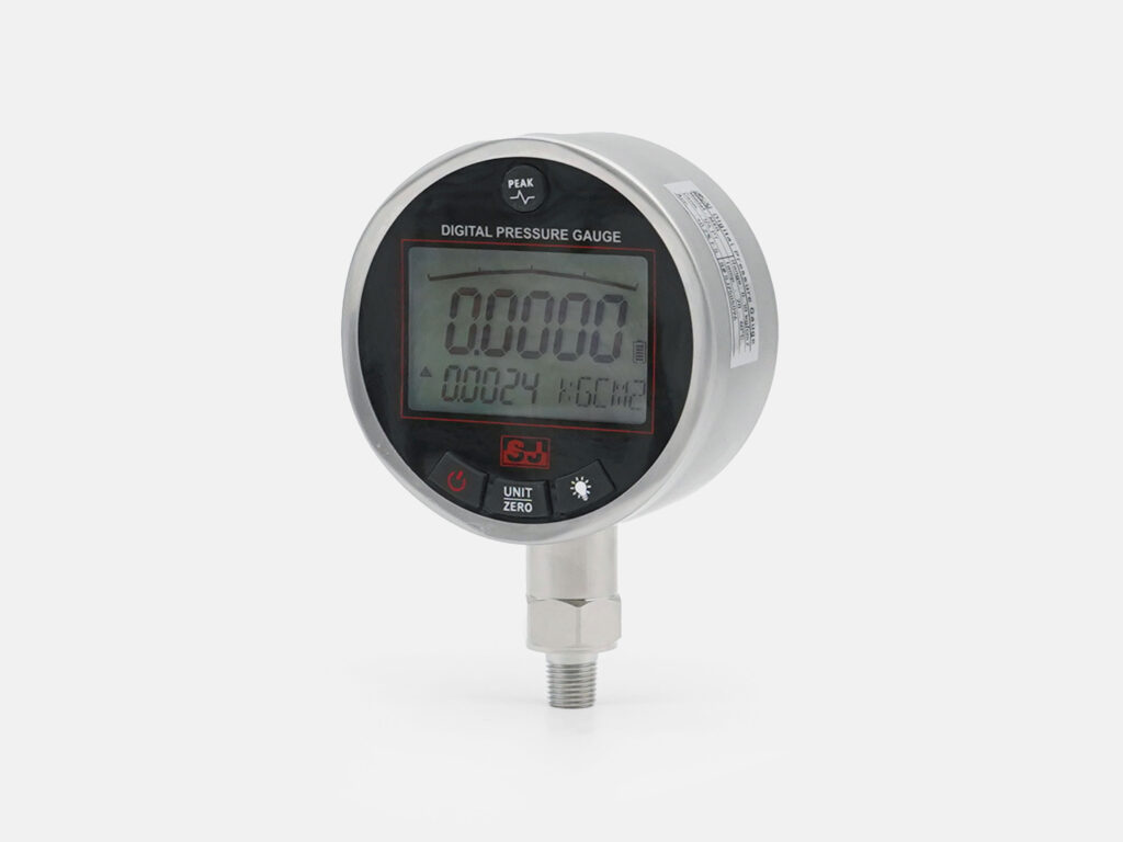 Rugged stainless steel housing with high precision digital display
