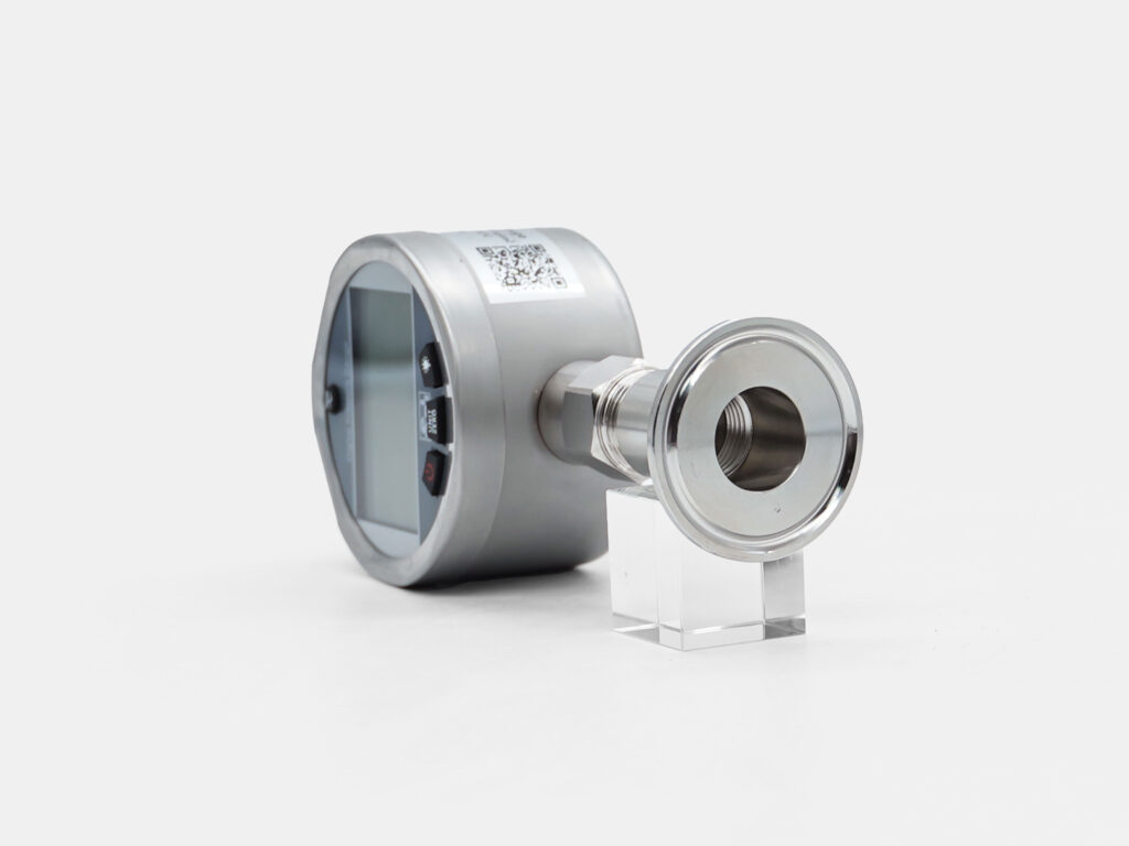 Hygienic tri-clamp gauge for clean food processes