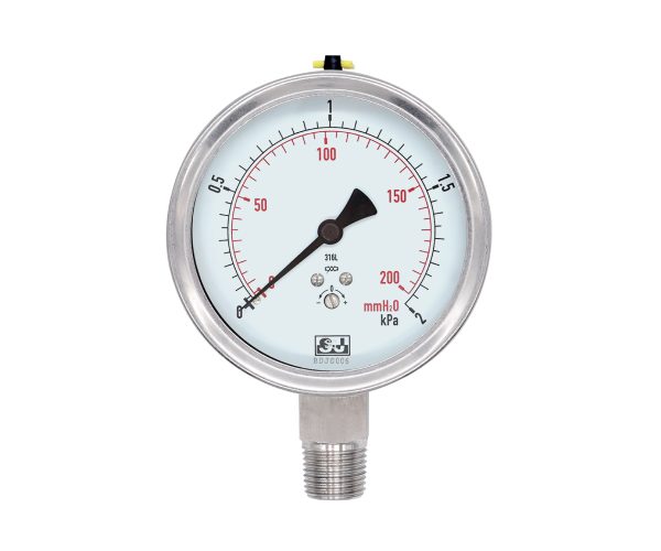 SJ-Gauge-low-pressure-gauge-stainless-1 Low Pressure Gauge, Stainless Steel