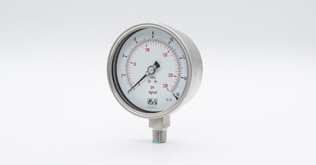 Stainless steel pressure gauge 5"