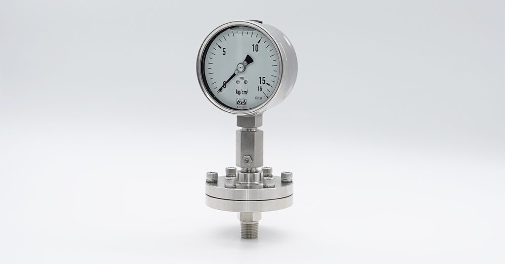 97mm Screwed Diaphragm Seal Pressure Gauge with Pressure Snubber