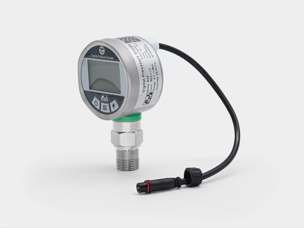 Digital gauge with switch output for precise control