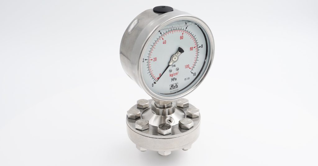 High-pressure Diaphragm Seal with WIKA 990.10 Substituted Gauge