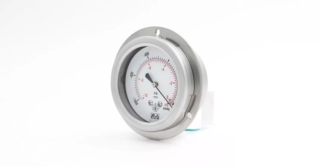 Low-pressure Pressure Gauge with Front Flange