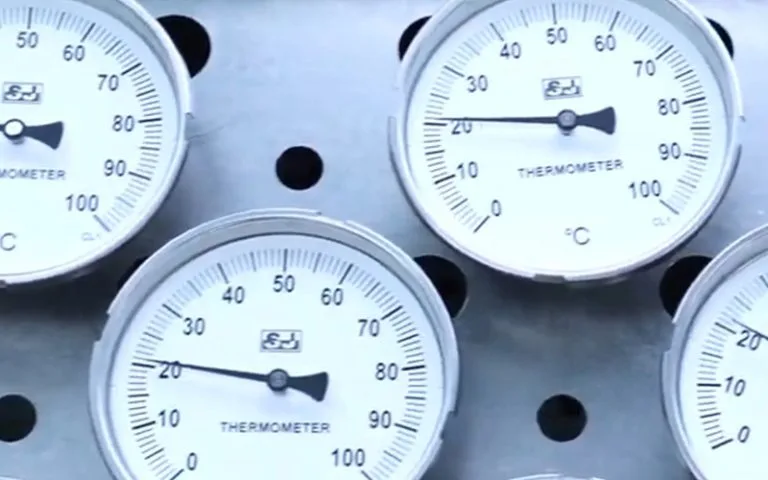 Assortment of industrial dial thermometers