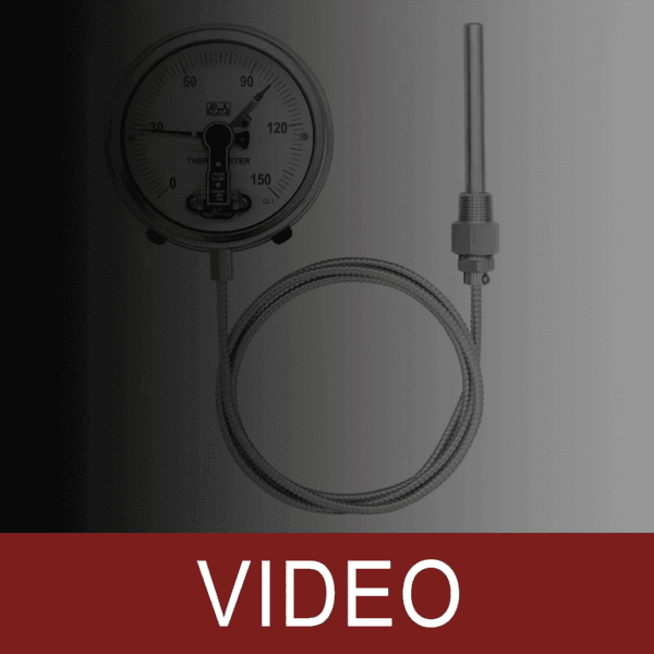 Expansion Thermometer, Warning/Alarm Contact and Capillary