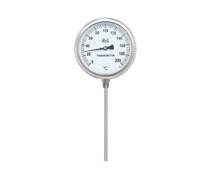SJ-Gauge_Bottom_mount_thermometer_Large Bimetallic Thermometer, Bottom Mount