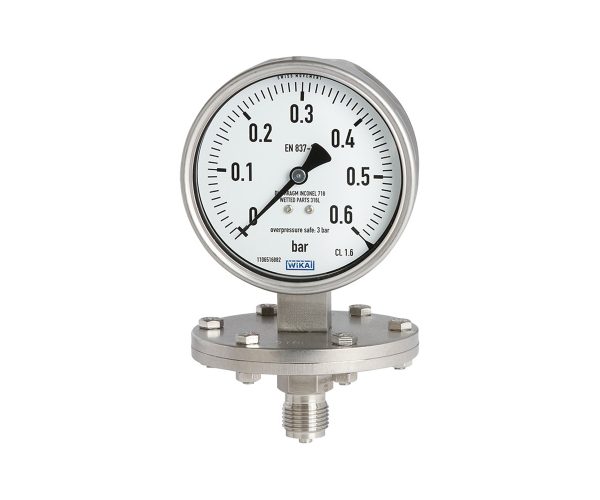 SJ-Gauge-wika-432.50-image Diaphragm pressure gauge for the process industry Up to 10-fold overload safety, max. 40 bar