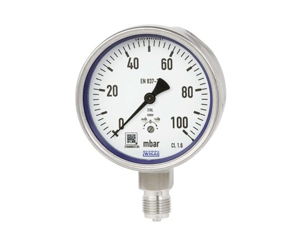 Capsule pressure gauge, stainless steel for the process industry