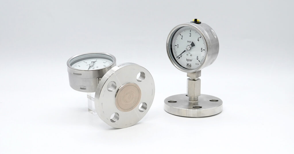 PTFE 內襯隔膜壓力錶，具備優異的抗腐蝕性能，能有效應對強酸或強鹼等嚴苛介質