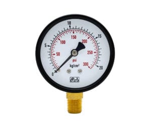 General Industrial Pressure Gauge, Black Steel Case