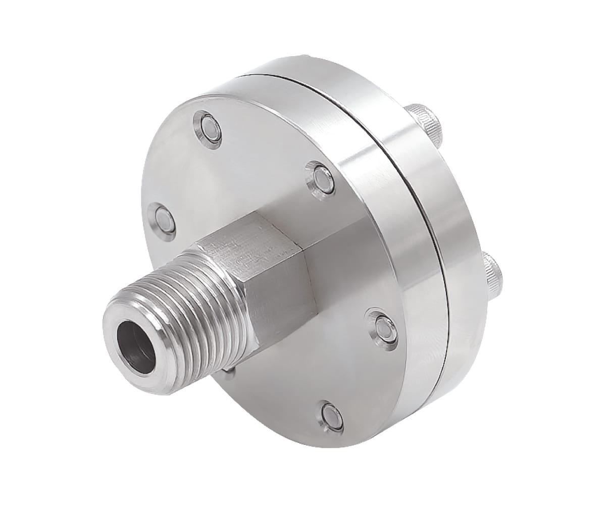 Threaded diaphragm seal process connection for pressure instruments