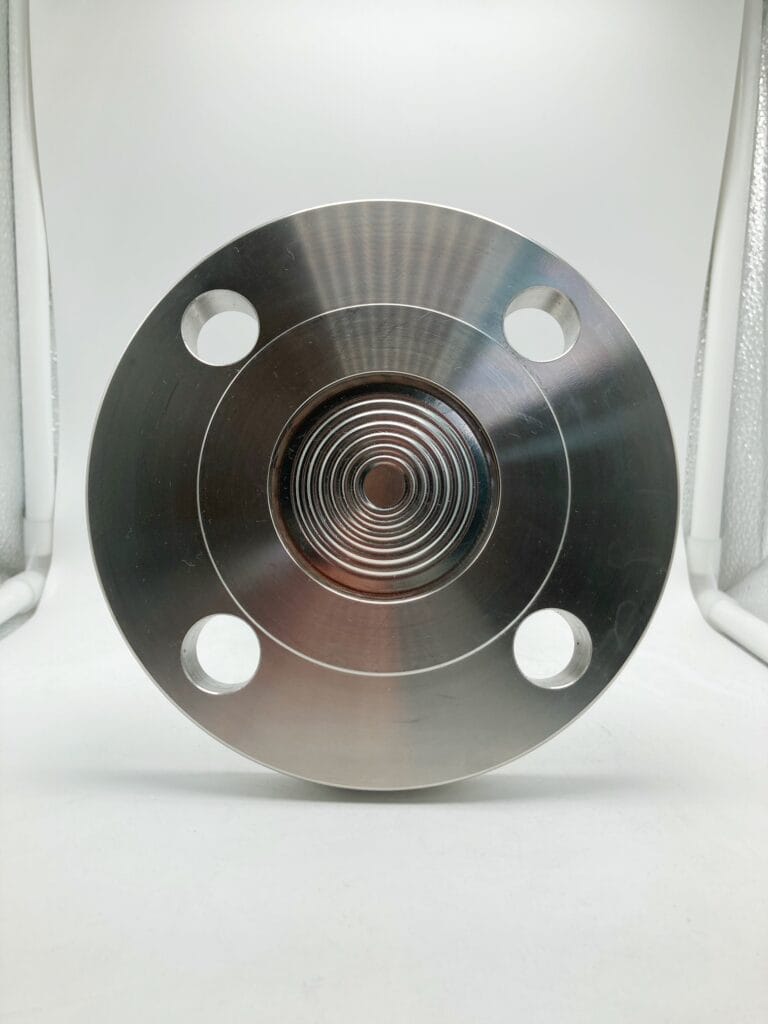Flanged diaphragm seal contact surface and sensing diaphragm