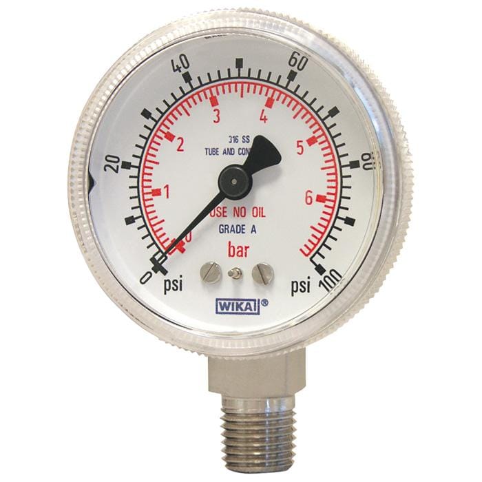 WIKA 130.15 Stainless steel Bourdon tube pressure gauge for HP systems WIKA 130.15 Stainless steel Bourdon tube pressure gauge for HP systems