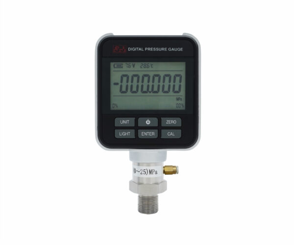 Đồng hồ đo áp suất kỹ thuật số SJ Gauge PRD-108 với cổng bên và kết nối đáy SJ Gauge PRD-108 digital pressure gauge with side port and bottom connection